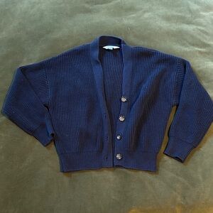 Market & Spruce Navy Kids Cardigan Size 6-7